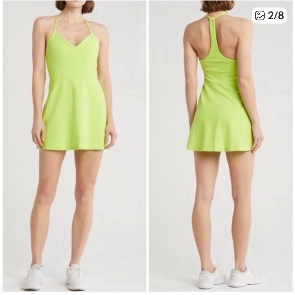 🆕Spiritual Gangster Neon Lime Active Dress